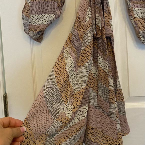 Multi color dress with belt - Picture 6 of 6